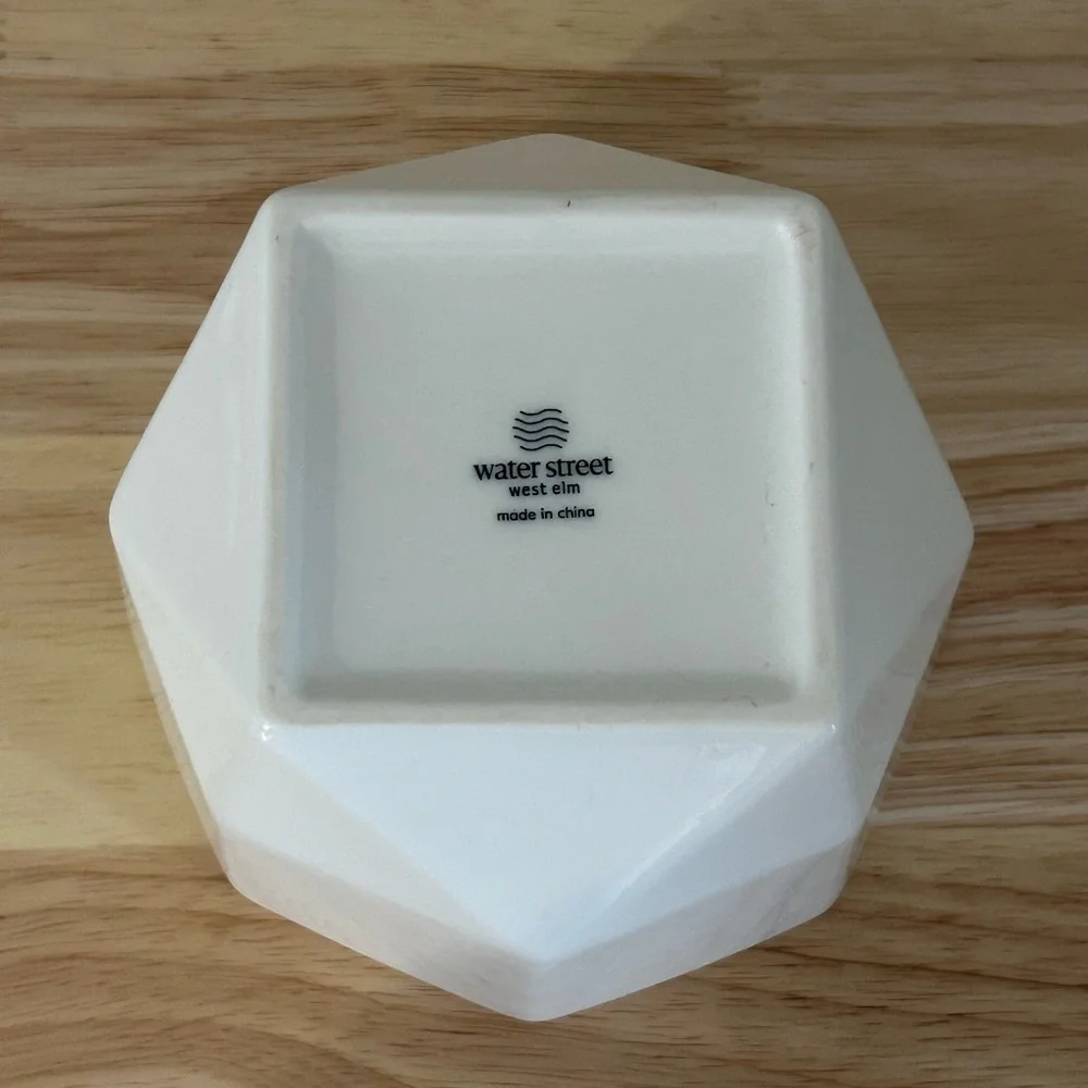 West Elm White Porcelain Container